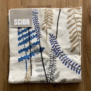 SCION design. Sample, pattern,  blue floral